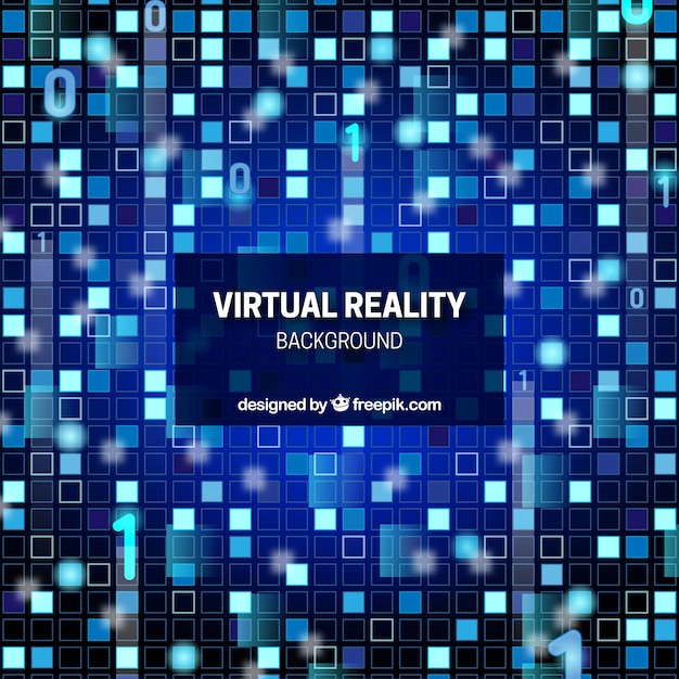 Abstract virtual reality squares background