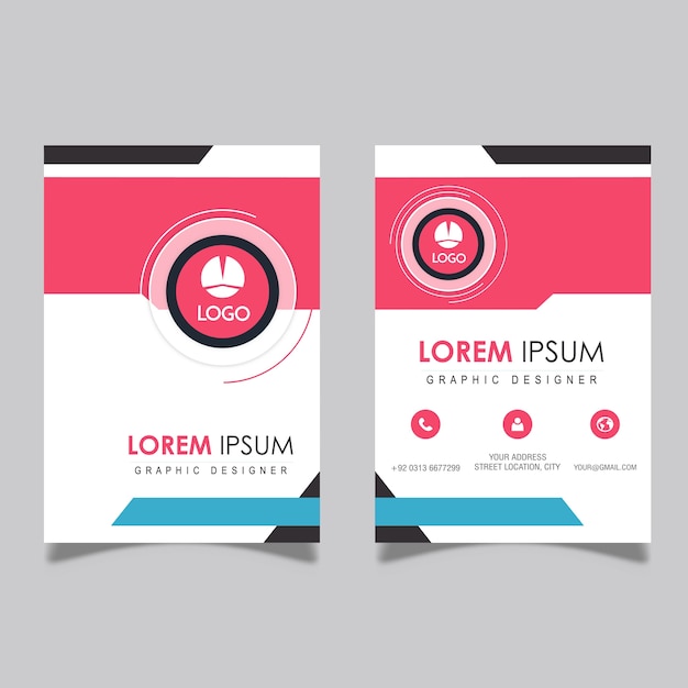 Free vector abstract visiting card designs