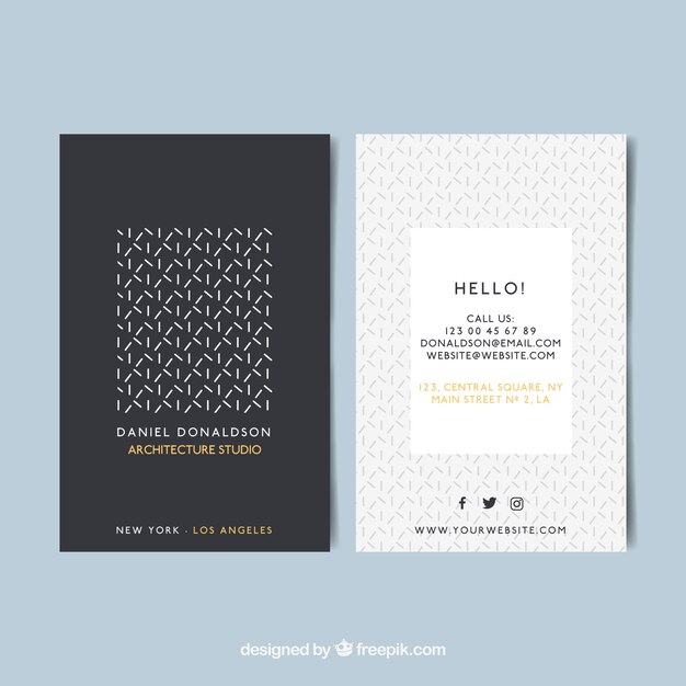 Abstract visiting card template