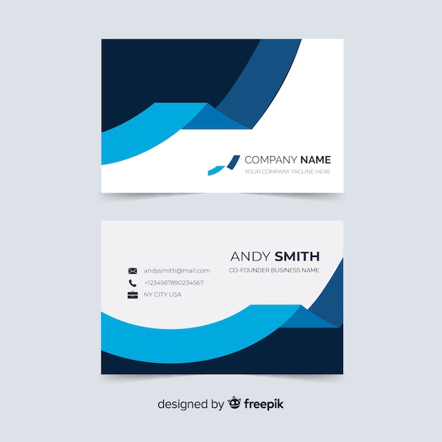 Free vector abstract visiting card template