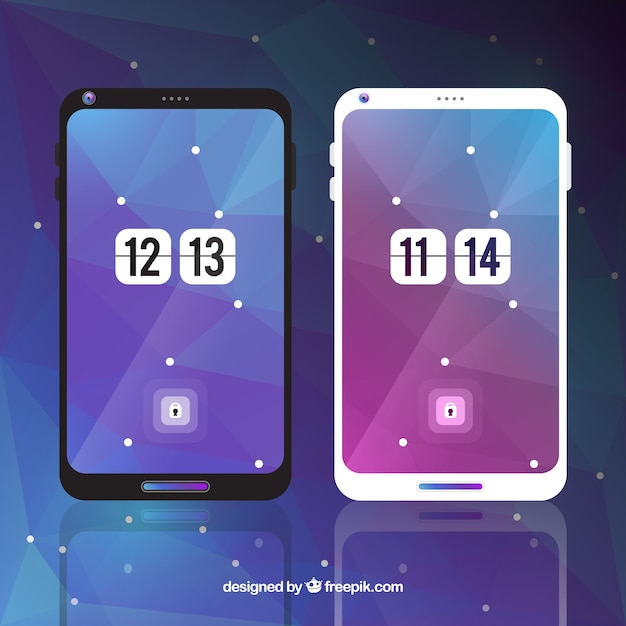 Abstract wallpapers for mobile in purple and blue tones