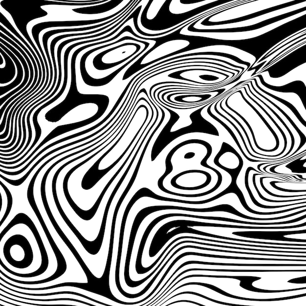 Abstract warped lines design 