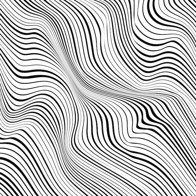 Abstract warped striped background 