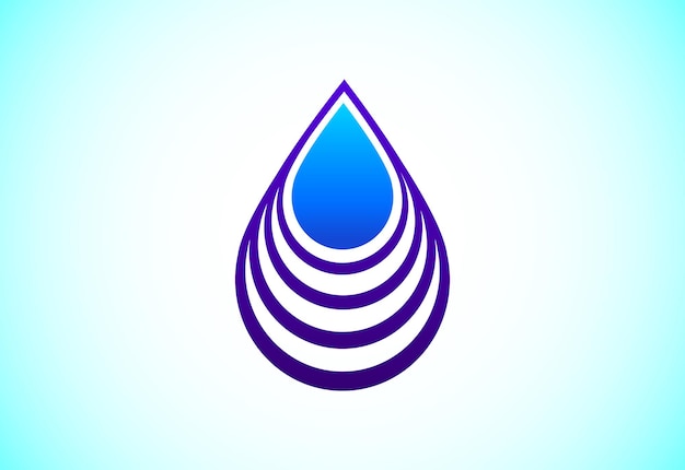 Abstract water drop logo sign symbol on white background waterdrop logo design template