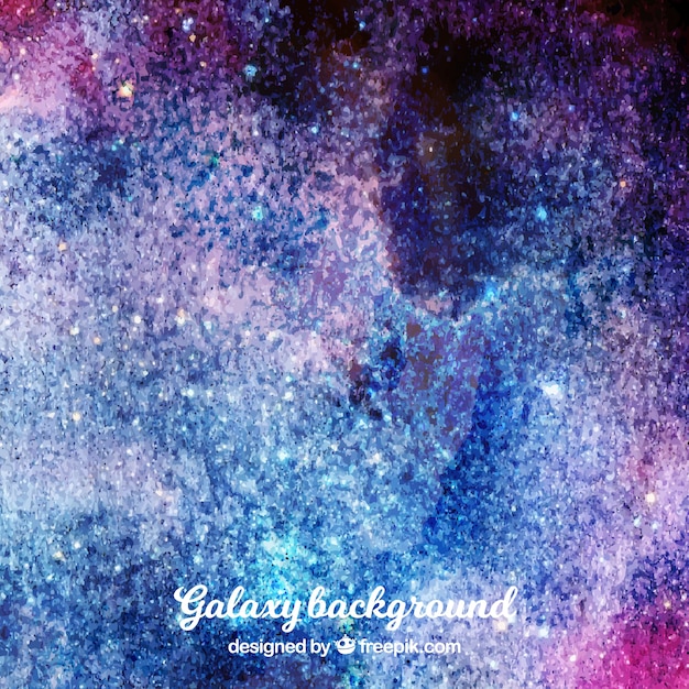 Free vector abstract watercolor background with purple and blue tones