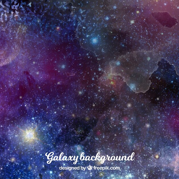 Abstract watercolor background with stars