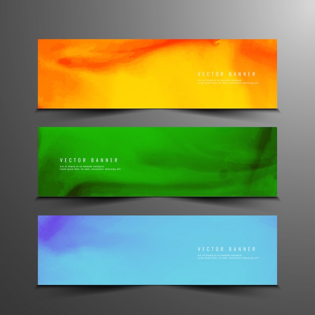 Free vector abstract watercolor banner design