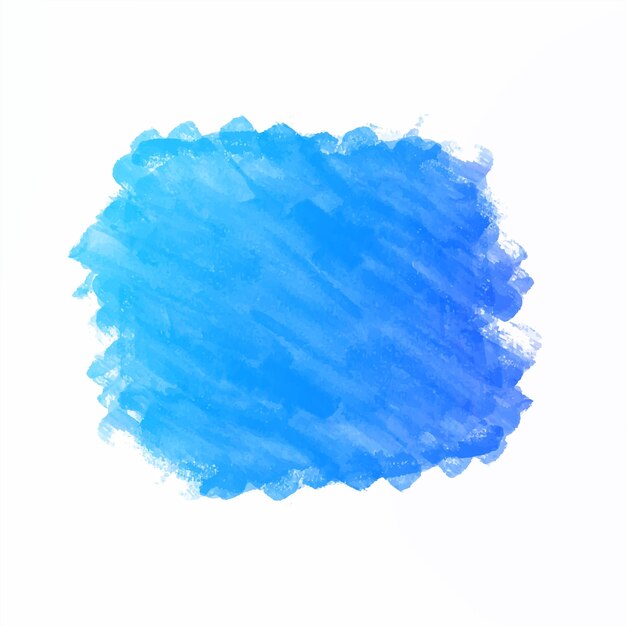 Abstract watercolor blue brush strock on white background