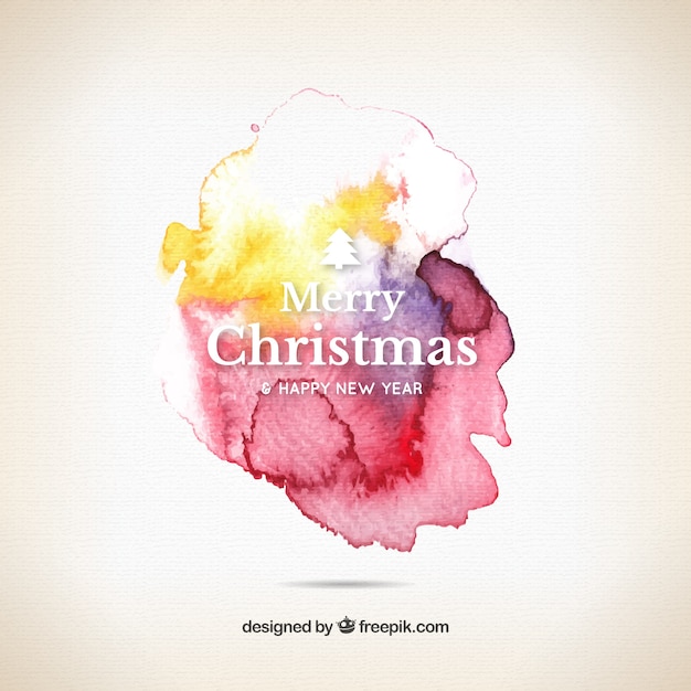 Abstract watercolor christmas greetings