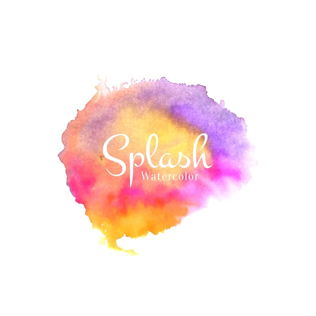 Abstract watercolor colorful splash design vector 