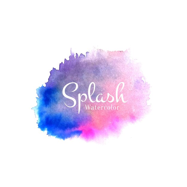 Abstract watercolor colorful splash design