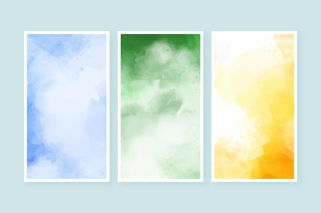 Free vector abstract watercolor covers collection