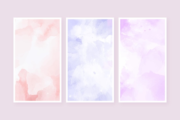Abstract watercolor covers collection