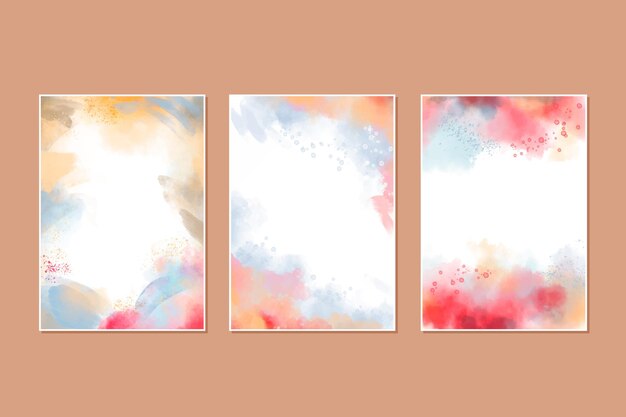 Abstract watercolor covers collection