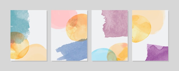 Abstract watercolor covers collection