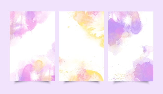 Abstract watercolor covers collection