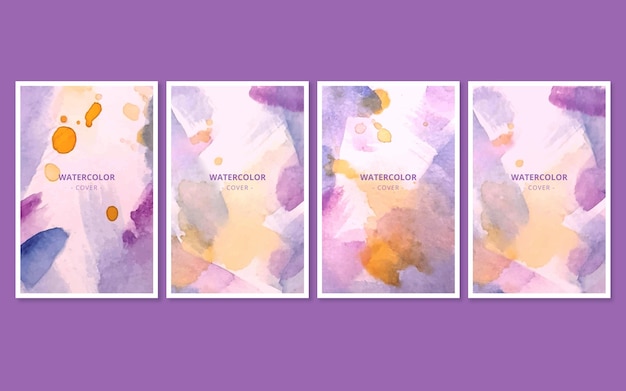 Abstract watercolor covers collection