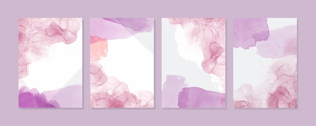 Abstract watercolor covers design