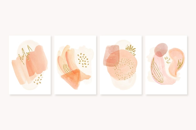 Free vector abstract watercolor covers