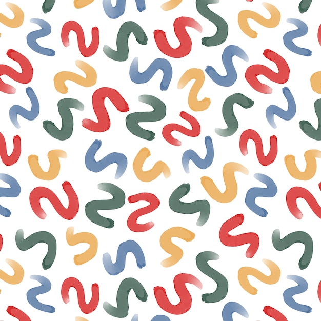 Free vector abstract watercolor curvy lines pattern