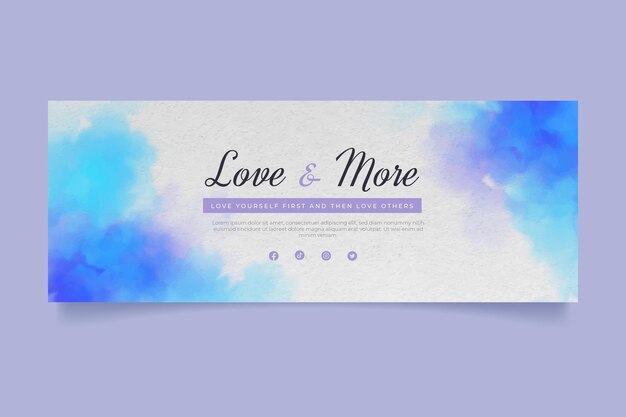 Abstract watercolor facebook cover template