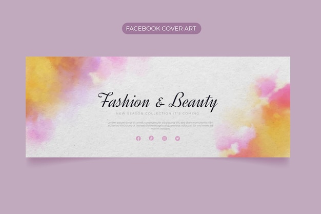 Abstract watercolor facebook cover