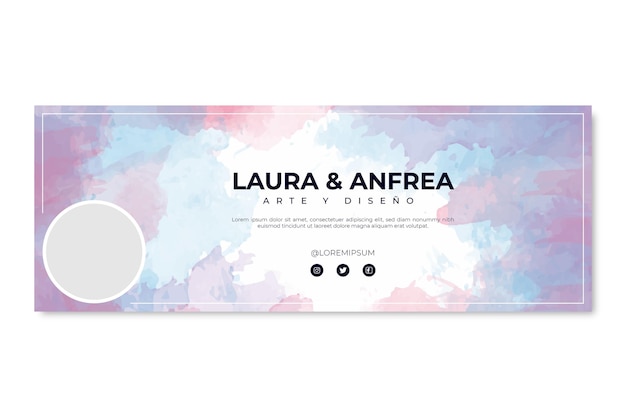 Abstract watercolor facebook cover