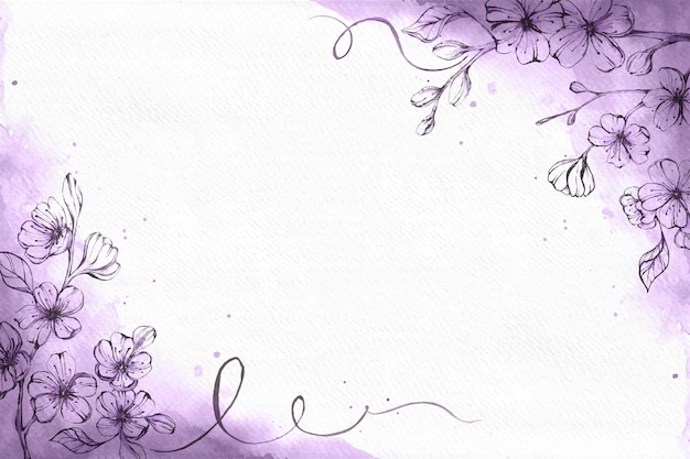 Free vector abstract watercolor floral background