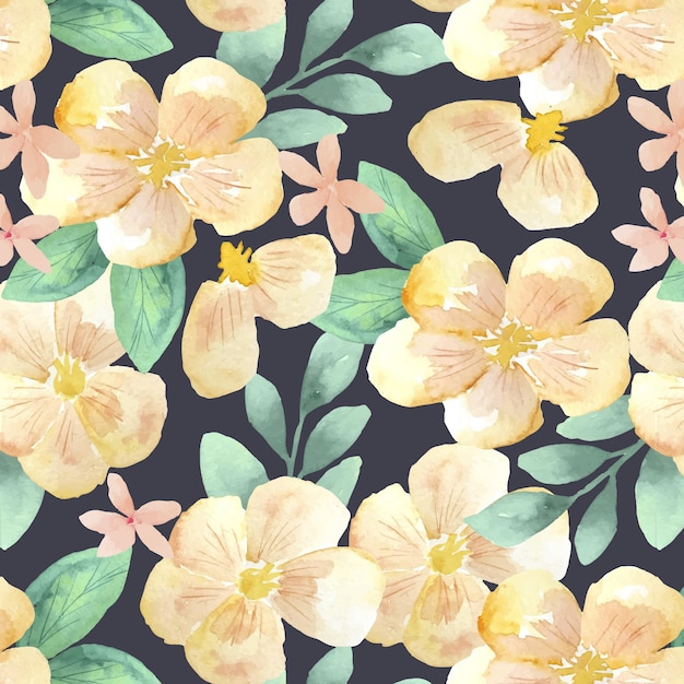 Abstract watercolor floral pattern