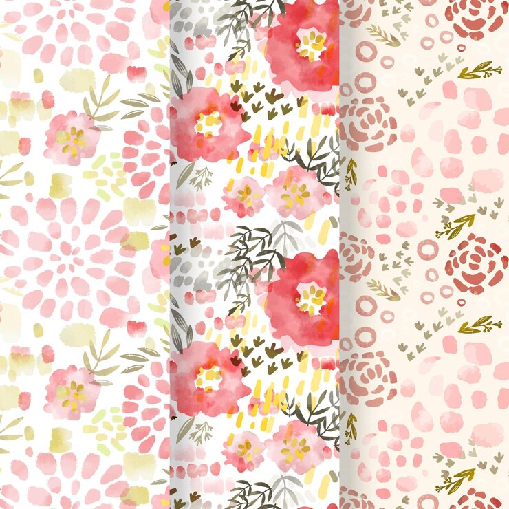 Free Vector abstract watercolor floral patterns