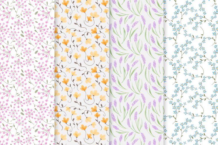 Free Vector abstract watercolor floral patterns