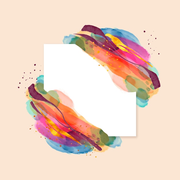 Free vector abstract watercolor frame design