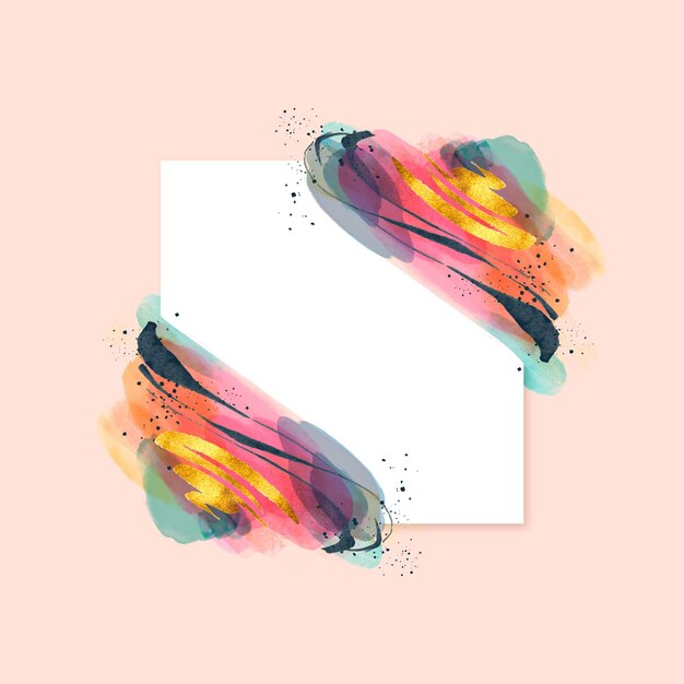 Free vector abstract watercolor frame design