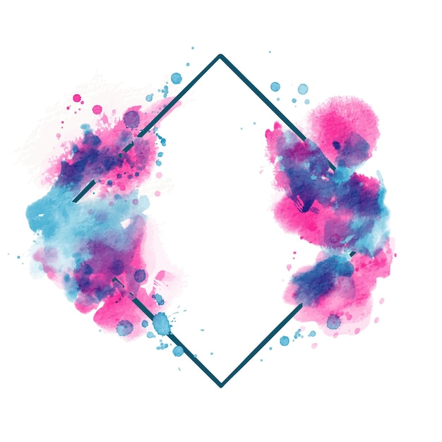 Free vector abstract watercolor frame design