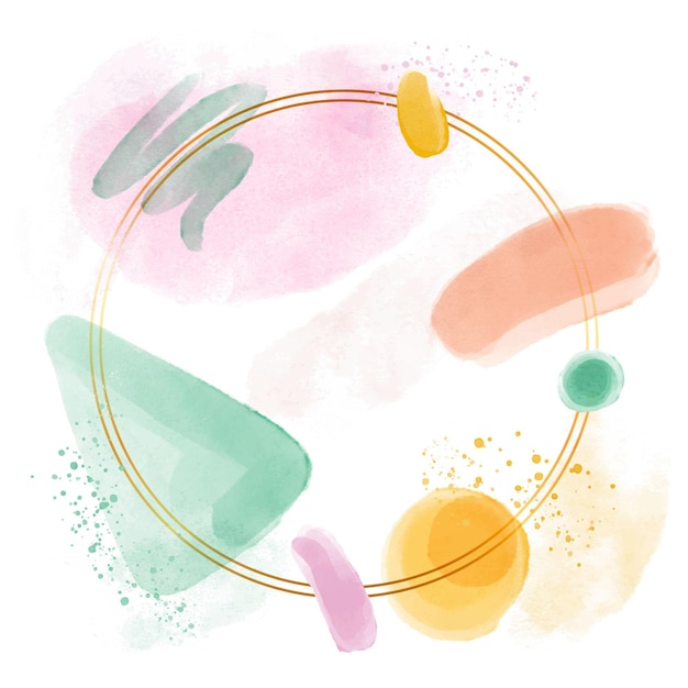 Abstract watercolor frame design