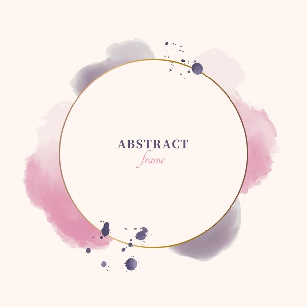 Abstract watercolor frame template