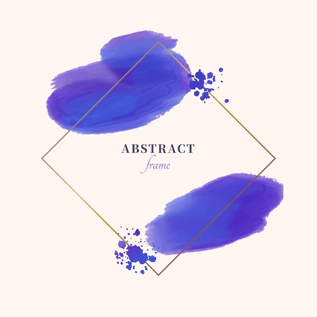 Abstract watercolor frame template