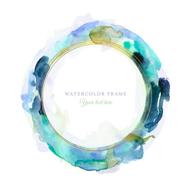 Abstract watercolor frame template