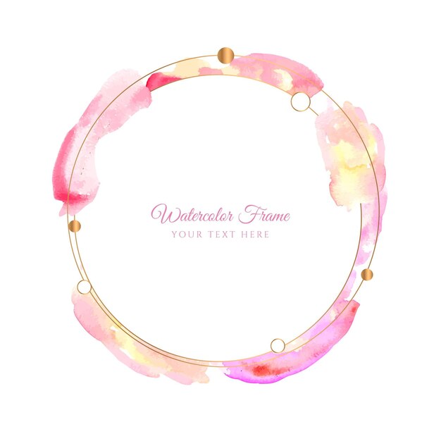 Abstract watercolor frame template