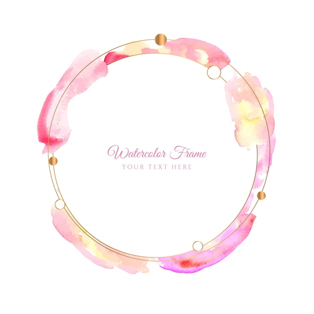 Abstract watercolor frame template