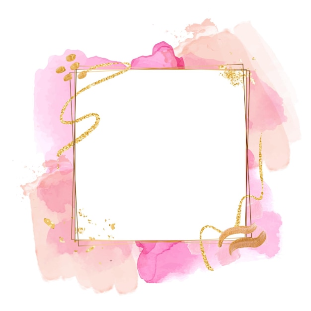 Abstract watercolor frame