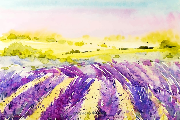 Abstract watercolor landscape background