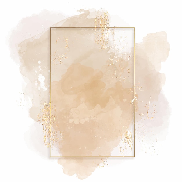 Free vector abstract watercolor rectangular frame