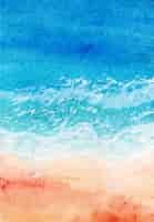 Free vector abstract watercolor sea and wave background