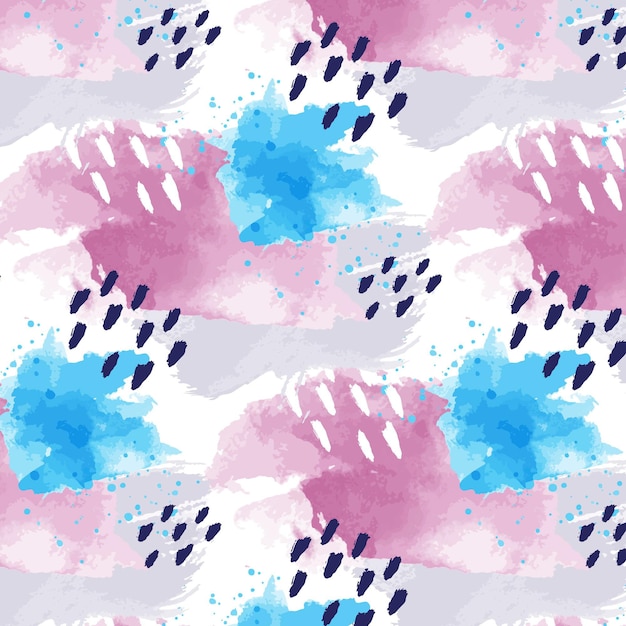 Free vector abstract watercolor seamless pattern with dots