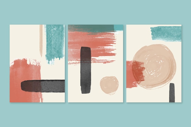 Abstract watercolor shapes covers collection