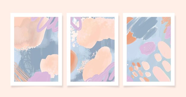 Abstract watercolor shapes covers collection