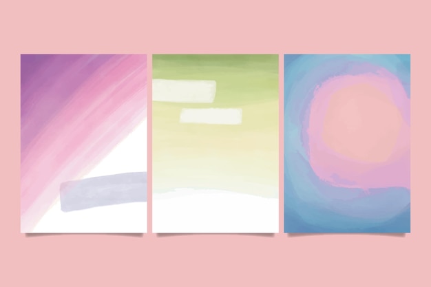 Abstract watercolor shapes - covers