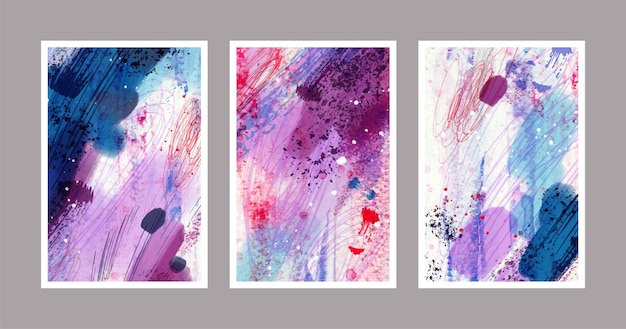 Abstract watercolor shapes - covers