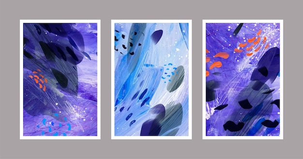 Abstract watercolor shapes - covers